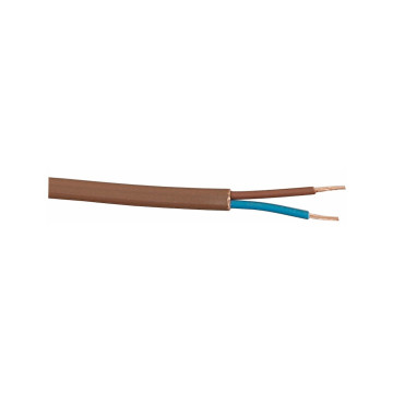 SKX (H03VVH2-F), 2x0,75 mm², Brun, B100, 300/300V