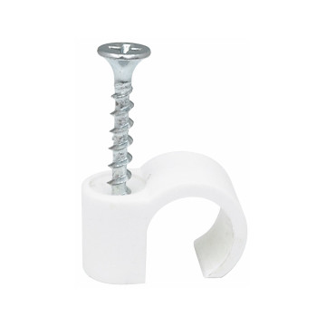 Skruvclips, Vit, Ø  8-12 mm, 3,9x32 mm, 100 st