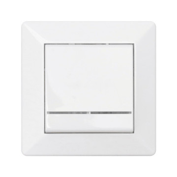 Delta Strömbrytare, Med glimlampa, 2-pol, RAL 9001