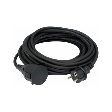 Skarvkabel, IP44, (RDV) 3G1,5 mm², Svart, 10 m