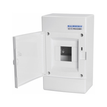Normkapsling, ABS-Plast, 4 moduler, IP40