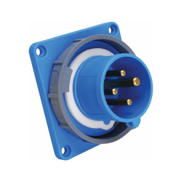 Panelintag, Infällt, Rakt, 16A, 3P+J, 230V, 9h, IP67 (83x90)