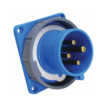 Panelintag, Infällt, Rakt, 32A, 3P+J, 230V, 9h, IP67 (83x90)