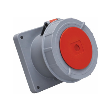 Paneluttag, Infällt, Rakt, 125A, 3P+N+J, 400V, 6h, IP67 (120x120)