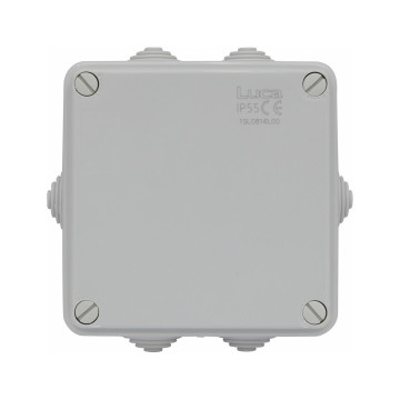 Plastkapsling, IP55, 100x100x50 mm, Med membran