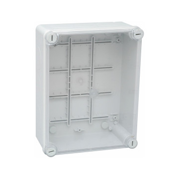 Plastkapsling IP55,220x170x80 mm, Transparent lock