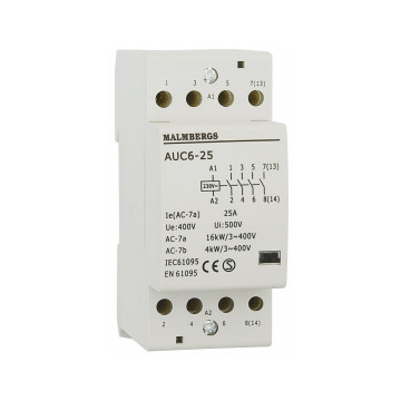 Installationskontaktor, 2 modul, 25A, 4-Pol