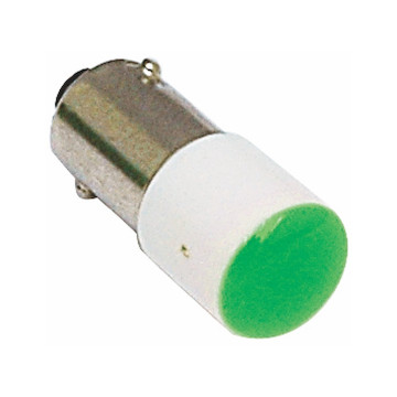 LED-lampa, Ba9s, 230V AC, Grön
