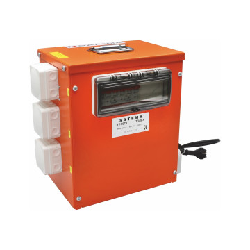 Belysningstrafo, 230/48V AC, 1500VA, 3 x plint med ur