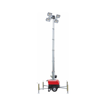 Belysningsmast, 7 m, Astrour, 4x100W