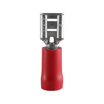 Flatstifthylsa, Isolerad, 0,5-1,5 mm², Röd, 100 kpl/pkt