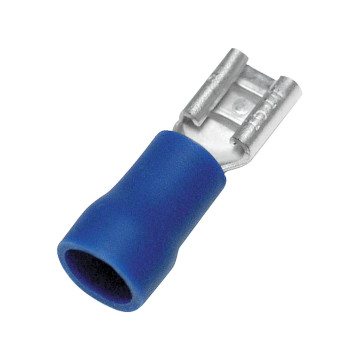 Flatstifthylsa, Isolerad, 1,0-2,5 mm², Blå, 100 kpl/pkt