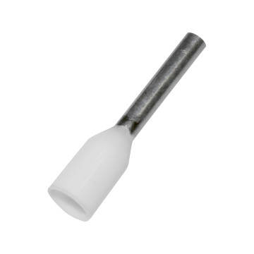 Ändhylsa, Isolerad, 0,75 mm², Vit, 100 st/frp