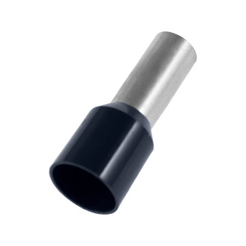 Ändhylsa, Isolerad, 6,0 mm², Svart, 100 st/frp