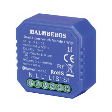 Bluetooth Smart Modul ON/OFF, inklusive RF-stöd, 2300W/250W LED