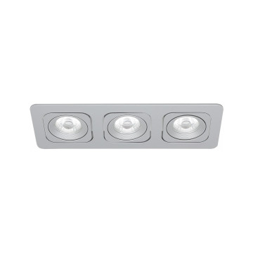 Downlight MD-125, LED, 3x6W, Silver, IP21