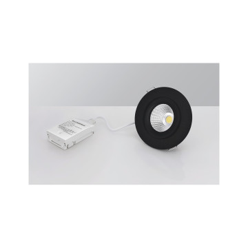 Downlight MD-360, LED, 6W, Svart, AC-Chip, IP44