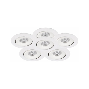 MD-70 LED-downlightset, 6x6W, 2700K, IP44