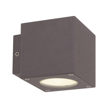 Fasadarmatur Cube, 2x3W, LED, Mörkgrå, IP54