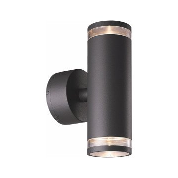 Väggarmatur Eklof LED, Mörkgrå, 2x8W, IP54