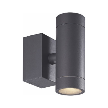 Väggarmatur Eklof V, LED, Mörkgrå, IP54