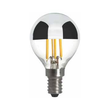 Filament LED-lampa, Toppförspeglad, Klot, Klar, 4W, E14, 230V, Dim, MB