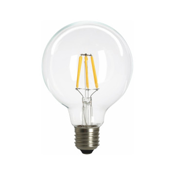 Filament LED-lampa, G95, Klar, 5,5W, E27,  230V, Dim, MB