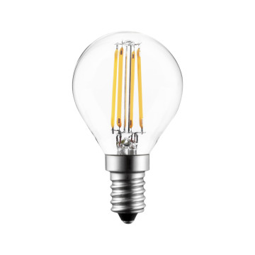 Filament LED-lampa, klot, klar, 4,5W, E14, 230V, dim, MB