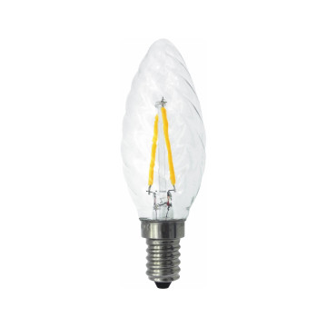 Filament LED-lampa, kron/twist, klar, 2,5W, E14, 230V, MB
