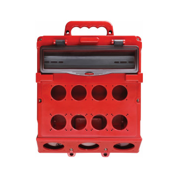 Uttagskapsling, Röd, 14 moduler, 8x 1-fas, 4x CEE, IP44