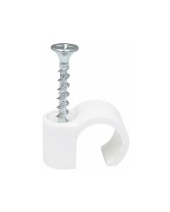 Skruvclips, Vit, Ø 10-14 mm, 3,9x32 mm, 100 st